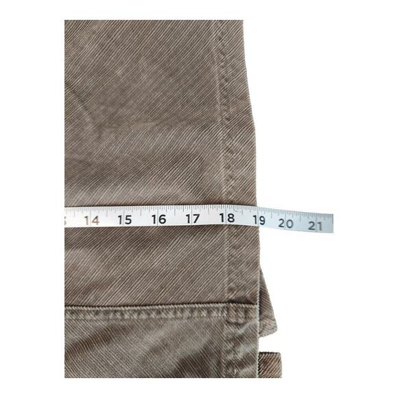 LL Bean 8p corduroy midi skirt 2 pockets with slip back button zip Y2K brown - Picture 9 of 10